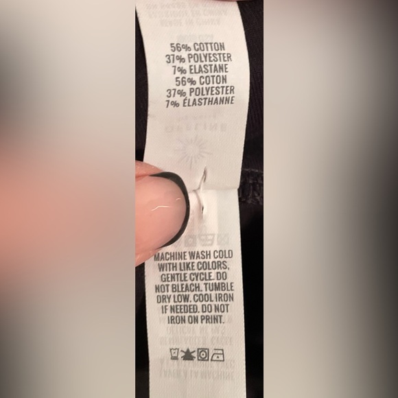 NWT aerie high rise, super flare black leggings with fold over waistband; size L - Picture 8 of 8